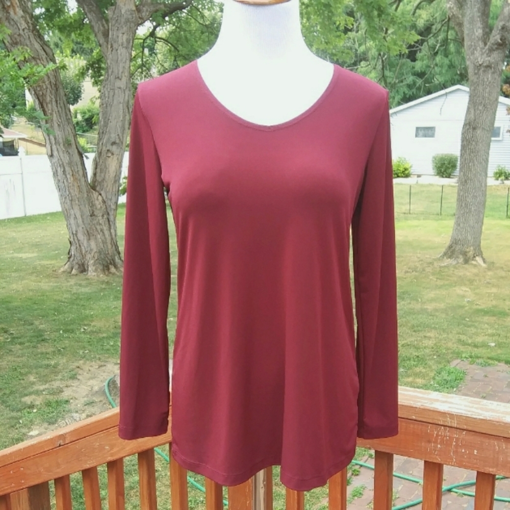 Susan Graver Solid Burgundy Top